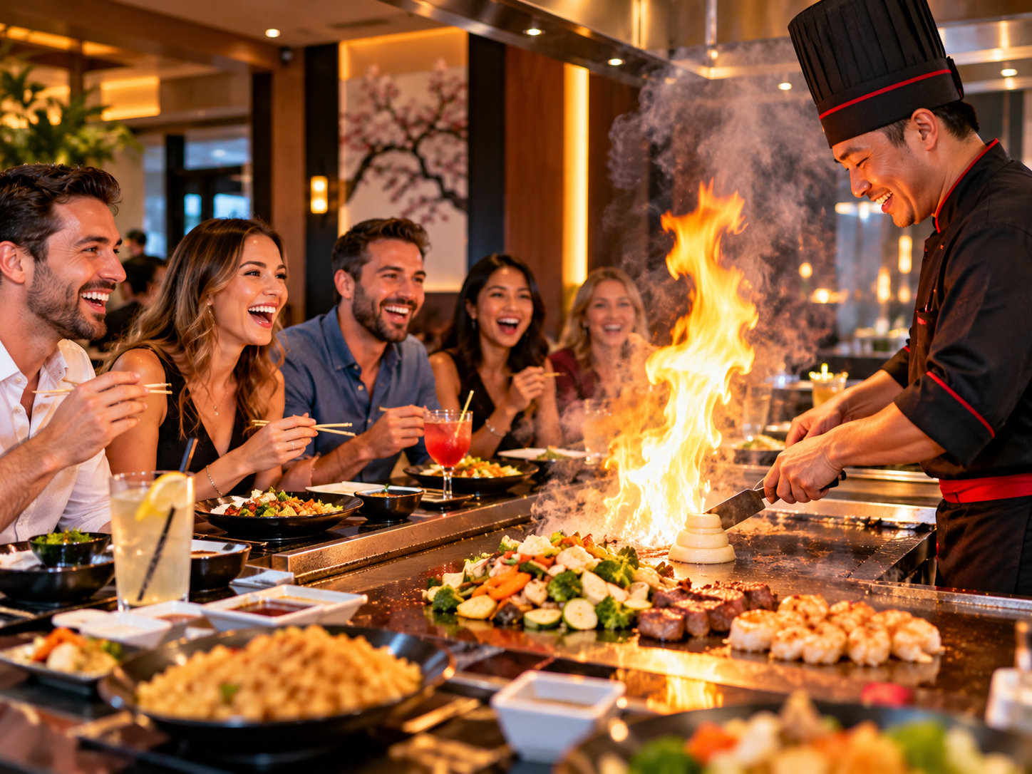 Flaming Hibachi Feast Celebration